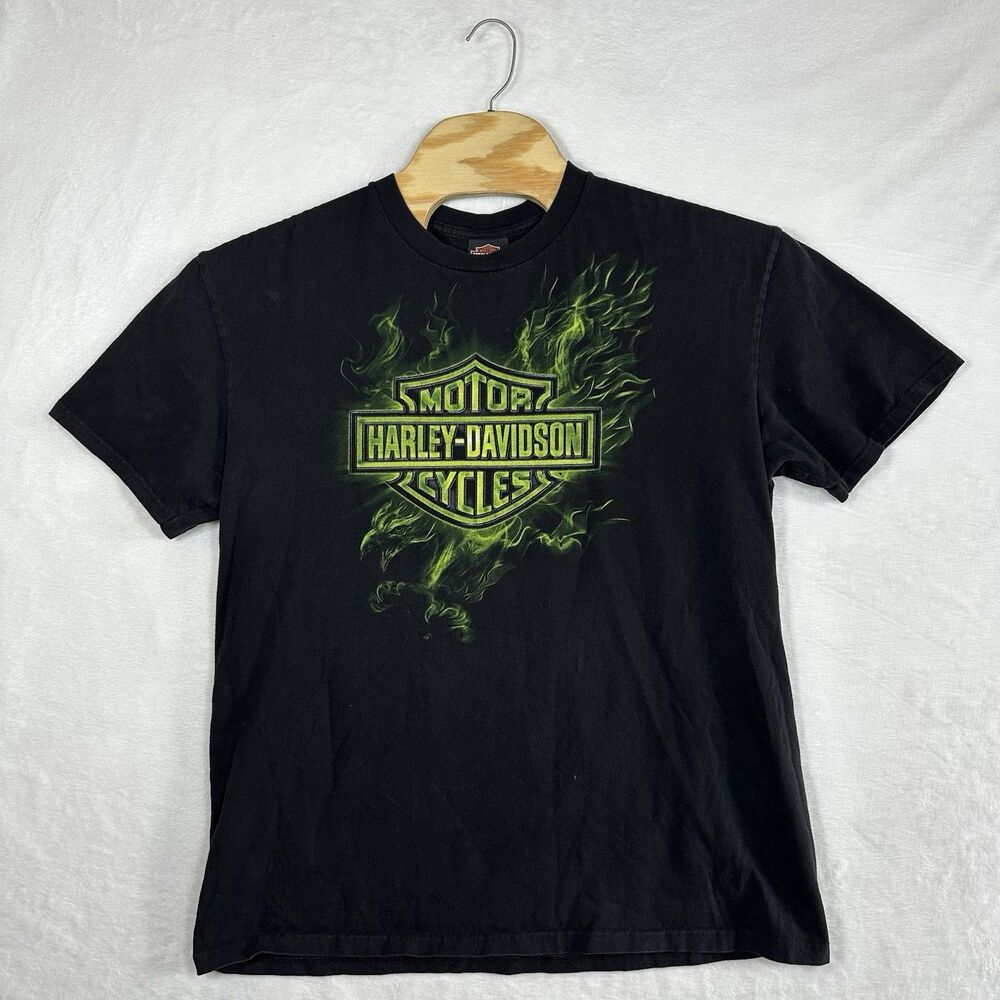 Harley Davidson Devil Mountain Pittsburg CA T Shirt Mens‎ XL Biker Flame Logo